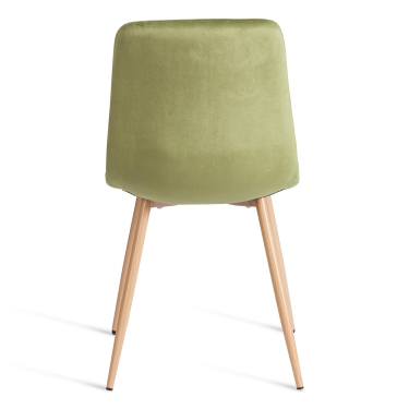 Стул Tetchair CHILLY mod. JSC-220 Велюр/металл , 44,5х52,5х88 см, Green зеленый HLR54 / натуральный