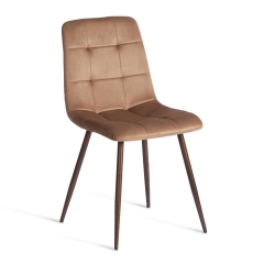 Стул Tetchair CHILLY mod. JSC-220 Велюр/металл , 44,5х52,5х88 см, Brown коричневый HLR11 / орех