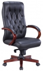 Кресло для руководителя Everprof Everprof Monaco Wood Экокожа Черный