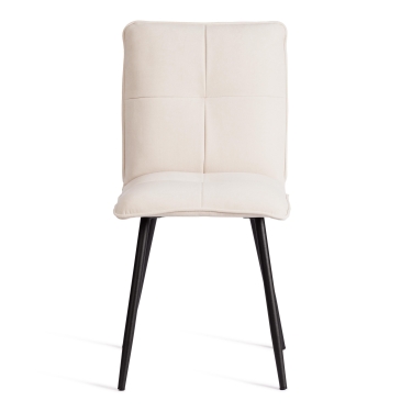 Стул обеденный Tetchair Sweet LT, велюр, молочный/черный, 4, 41х55х88 см