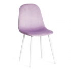 Стул Tetchair BREEZE mod. 4724 / 2 шт. в упаковке вельвет/металл, 44 х 53 х 87 см, Light lavander светло-лавандовый HLR26 / белый