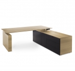 TESLA Стол письм. с тумбой DX СВ.ЭВКАЛИПТ/ЧЕРНЫЙ Profoffice 110 102 ECL-L BL