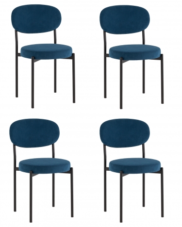 Стул Stool Group Бриф SN NEW велюр синий 4 шт