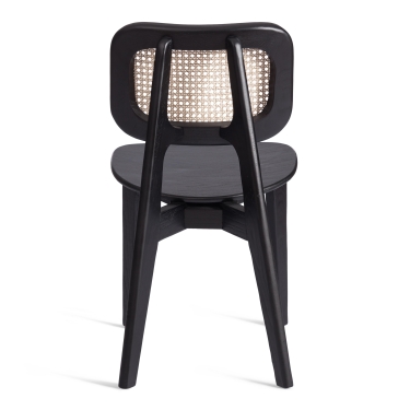 Стул Tetchair ODIN дерево вяз/ротанг, черный, 42х45х78 см