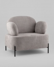 Кресло Stool Group Кэнди ткань букле с подлокотниками светло-серый