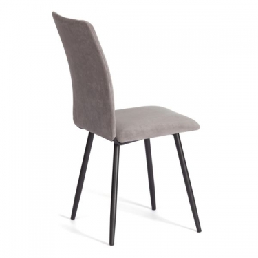 Стул обеденный Tetchair La Rousse NEW, флок , серый/черный, 29, 45x55x93 см