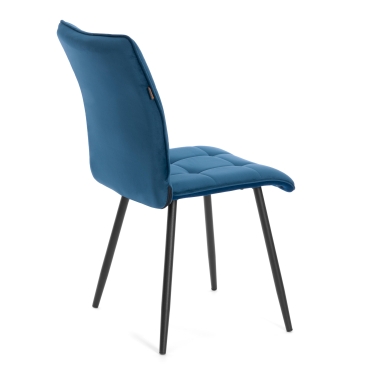 Стул обеденный Tetchair Bari LT, велюр, Dark blue темно-синий, 41х55х89 см