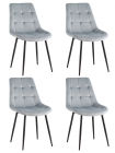 Стул Stool Group Флекс New, велюр пыльно-голубой 4 шт