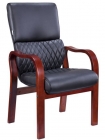 Стул руководителя Everprof Everprof President Wood CF Экокожа Черный