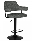 Стул барный DOBRIN DOBRIN CHARLY BLACK серый твид LEO11