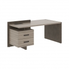 Стол руководителя левый Skyland WOODandSTONE СФ-531321 Дрифтвуд Бетон Чикаго темный