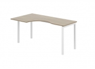 Стол эргономичный левый Норден Sigma SG.231.OD.44.WH.L Дуб темный Белый