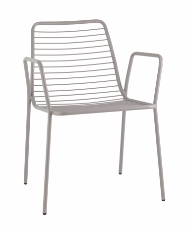 Стул Stool Group Дели с подлокотниками металл серый