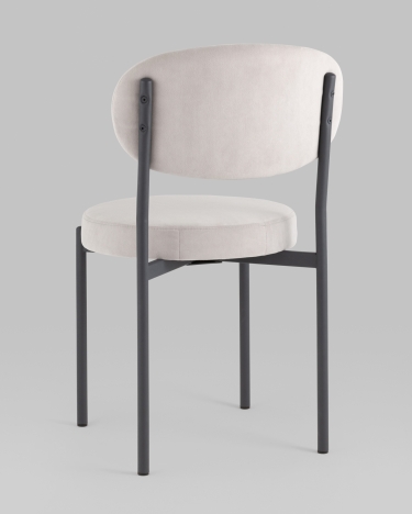 Стул Stool Group Бриф SN велюр светло-серый каркас антрацитовый муар 4 шт