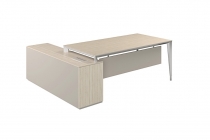 Стол под опорную тумбу 1700 Норден Atlas NZ-0100.YN.AL Ясень Наварра Алюминий