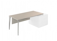 Стол под опорную тумбу 800 Норден Atlas NZ-0110.YN.AL Ясень Наварра Алюминий