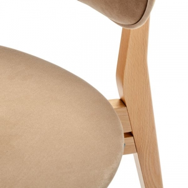 Стул R-home Rasmus Diag beige/нат.бук