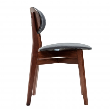 Стул R-home Rasmus Diag grey/т.орех