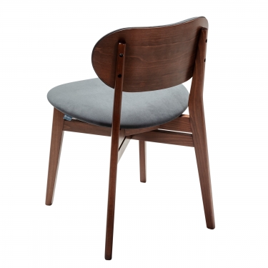 Стул R-home Rasmus Diag grey/т.орех