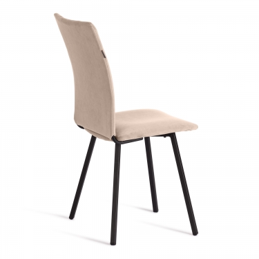 Стул обеденный Tetchair La Rousse 2 шт. в упаковке NEW, велюр, бежевый/черный, 7, 45х55х93 см