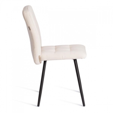 Стул обеденный Tetchair Medeo 2 шт. в упаковке LT, велюр, молочный/черный, 4, 45х56х89 см