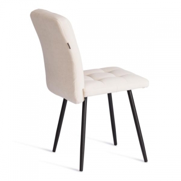 Стул обеденный Tetchair Medeo 2 шт. в упаковке LT, велюр, молочный/черный, 4, 45х56х89 см