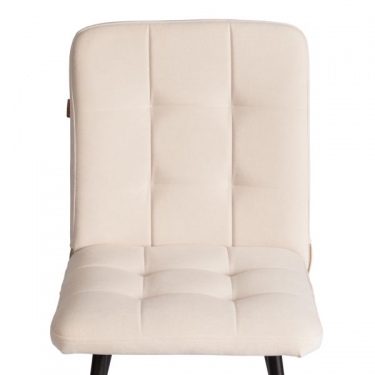 Стул обеденный Tetchair Medeo 2 шт. в упаковке LT, велюр, молочный/черный, 4, 45х56х89 см