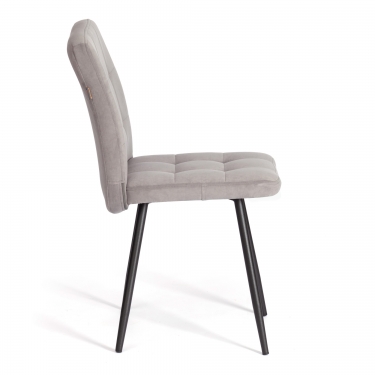 Стул обеденный Tetchair Medeo 2 шт. в упаковке LT, велюр, серый/черный, 29, 45х56х89 см