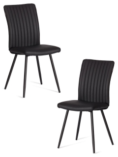 Стул обеденный Tetchair Monte Carlo 2 шт. в упаковке TREND, экокожа , черная, 49х51х93 см