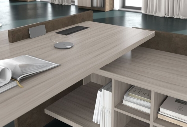 Кабинет руководителя Skyland WOODandSTONE 01 Бетон Чикаго темный Дрифтвуд
