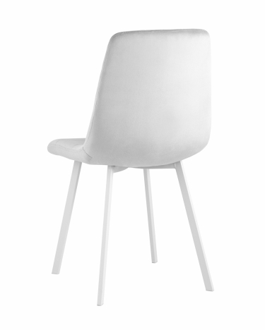 Стул Stool Group Chilly NEW велюр серебристый белые ножки