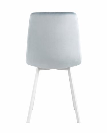 Стул Stool Group Chilly NEW велюр серо-голубой белые ножки