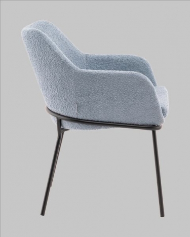 Стул с подлокотниками Stool Group Кози new ткань букле синий