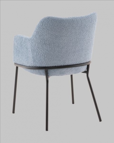 Стул с подлокотниками Stool Group Кози new ткань букле синий