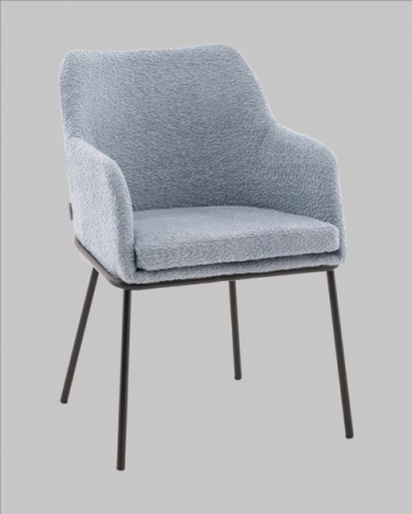 Стул с подлокотниками Stool Group Кози new ткань букле синий