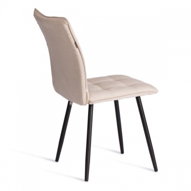 Стул обеденный Tetchair Bari 2 шт. в упаковке LT, велюр, бежевый/черный, 7, 41х55х89 см