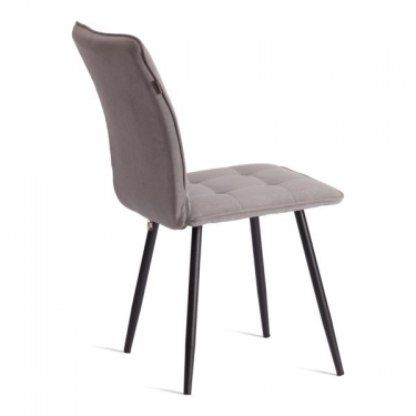 Стул обеденный Tetchair Bari 2 шт. в упаковке LT, велюр, серый/черный, 29, 41х55х89 см