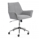 Кресло Tetchair Murano/Мурано хром велюр/букле HYP, светло-серый