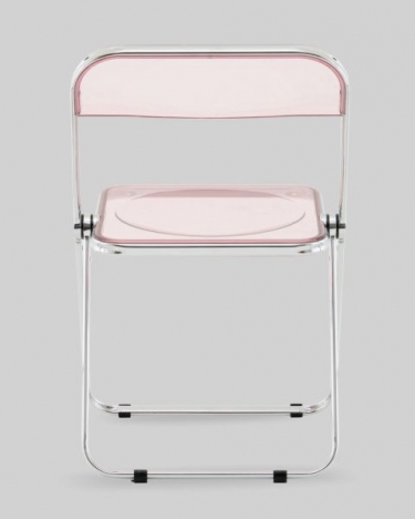 Стул Stool Group Fold Pink складной розовый прозрачный пластиковый