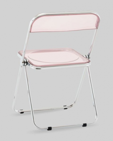 Стул Stool Group Fold Pink складной розовый прозрачный пластиковый