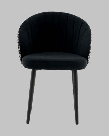 Стул Stool Group Пасаденика велюр черный спинка гусиная лапка