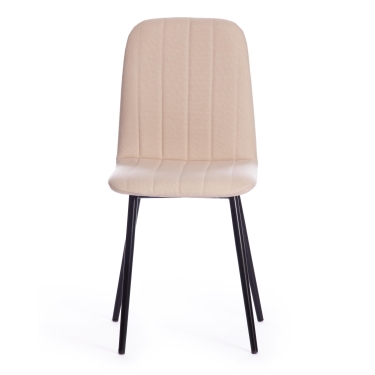Стул Tetchair ARC / 2 шт. в упаковке ткань/металл, 46 х 52 х 88 см, бежевый 08/черный