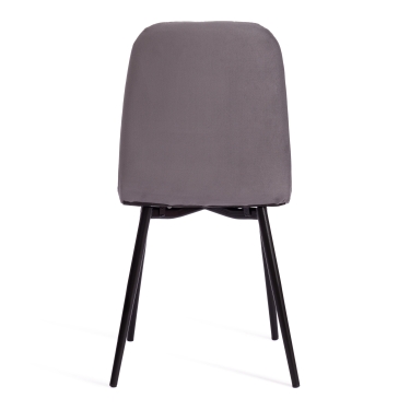 Стул Tetchair ARC / 2 шт. в упаковке Велюр/металл , 46 х 52 х 88 см, темно-серый/черный