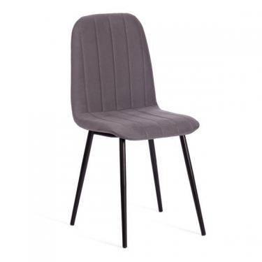 Стул Tetchair ARC / 2 шт. в упаковке Велюр/металл , 46 х 52 х 88 см, темно-серый/черный