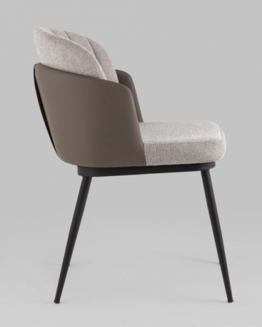 Стул Stool Group Пенелопа рогожка серый с серой экокожей 2 шт.