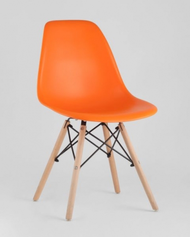 Стул Stool Group Eames Style DSW оранжевый разборный каркас