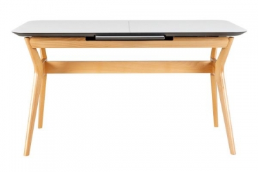 Стол раскладной R-home Нарвик Glass 140-180 Automatic Natur/Light matte glass