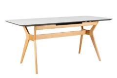 Стол раскладной R-home Нарвик Glass 140-180 Automatic Natur/Light matte glass