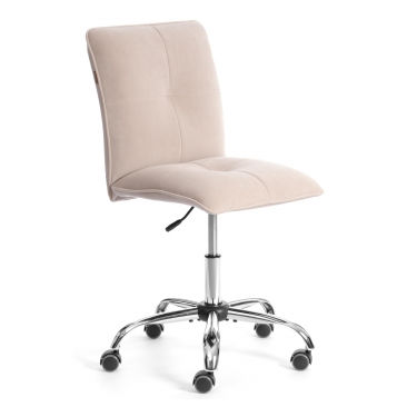 Комплект кресло + стул Tetchair Sweet LT, флок , бежевый/черный, 7, 41х55х88 см