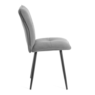 Комплект кресло + стул Tetchair Sweet LT, флок , серый/черный, 29, 41х55х88 см